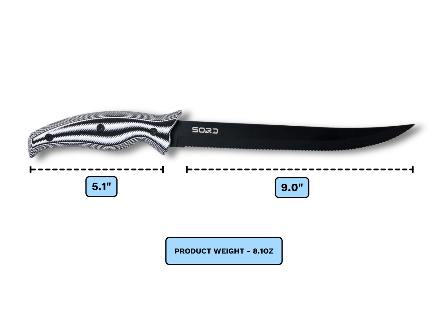 9" SERRATED BLADE