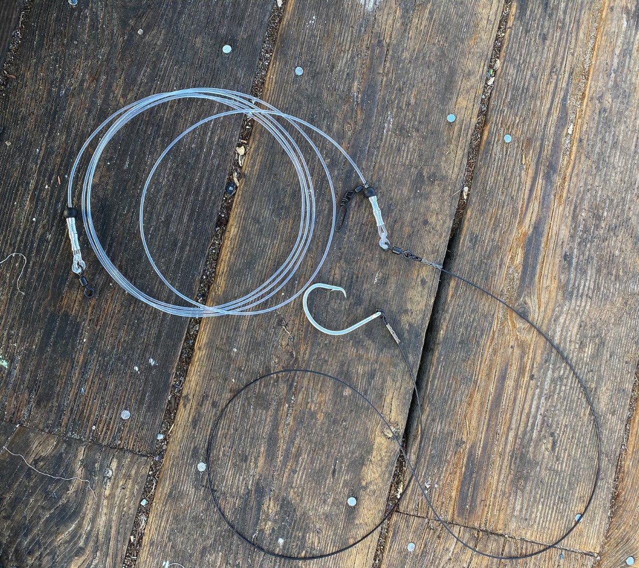 "The Basics" - LBSF Kayak / Drone Deployed Leader - 15' 600lb Mono and 6' 600lb Cable