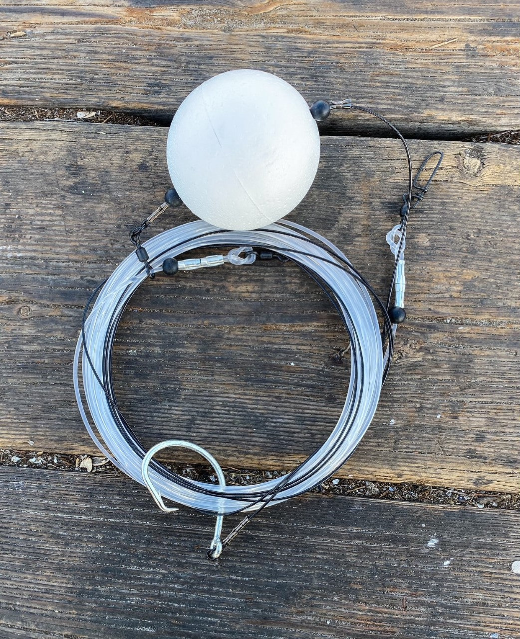 "The Basics" - LBSF Shark Fishing Float Rig Kit (Kayak Deployed) - 40' 600lb Mono and 12' 800lb Cable