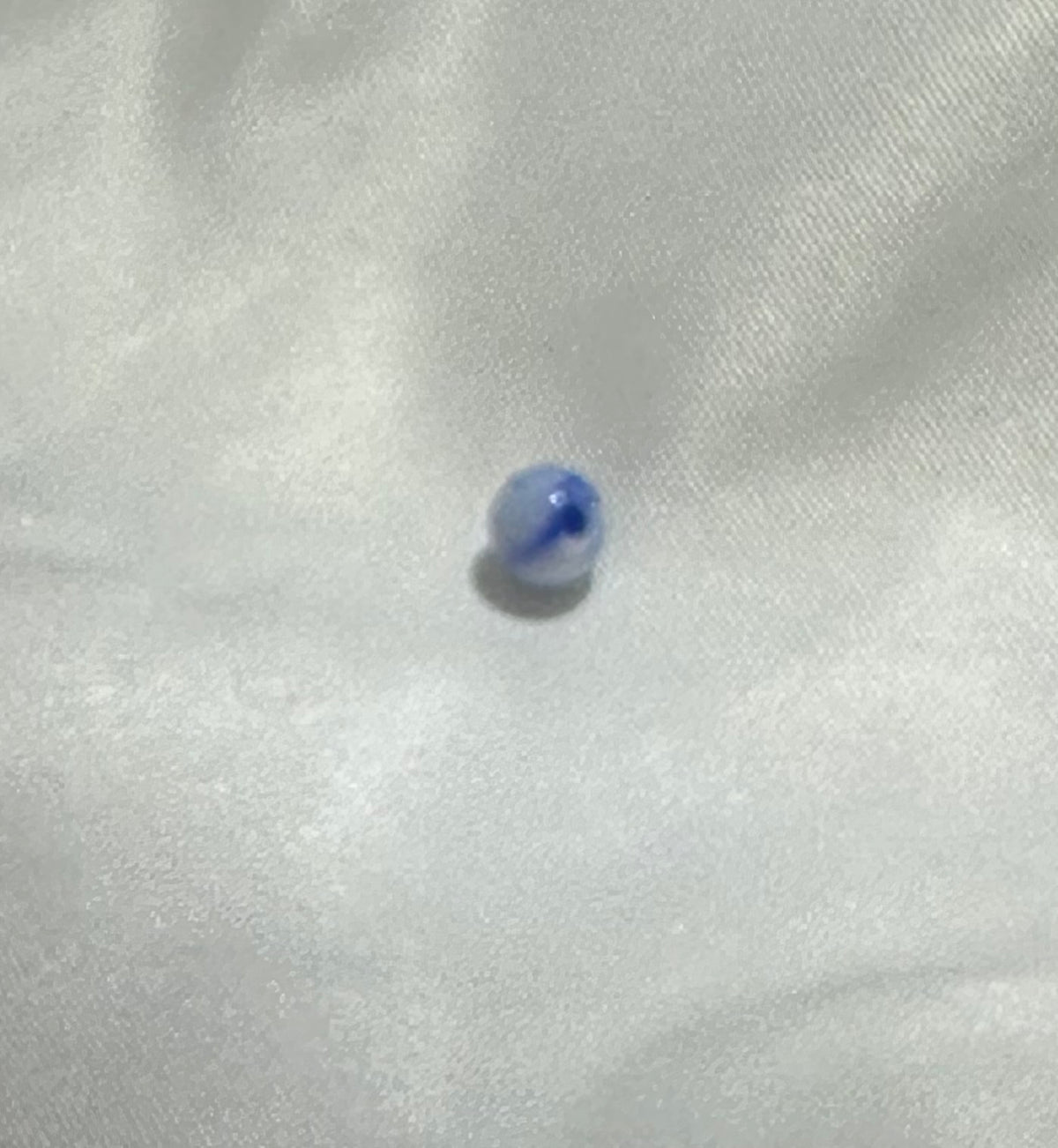 Blue/White Marbled 6mm Beads