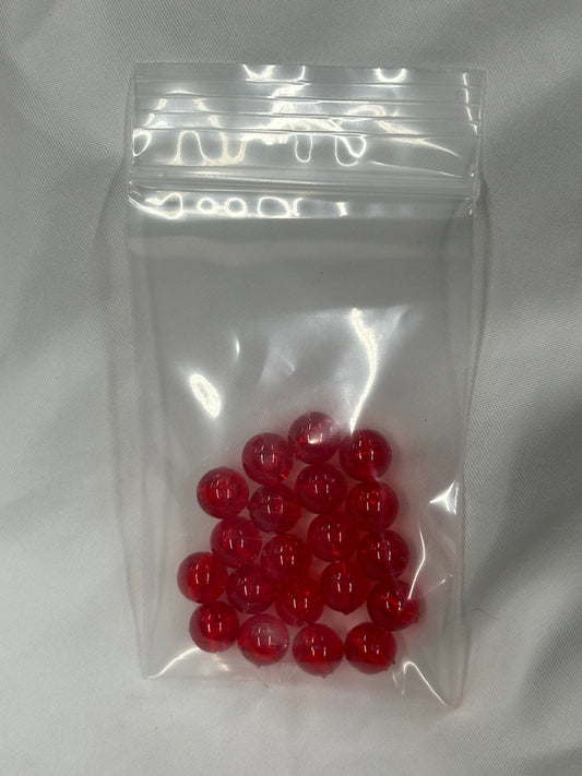 Ruby Transparent 8mm Beads