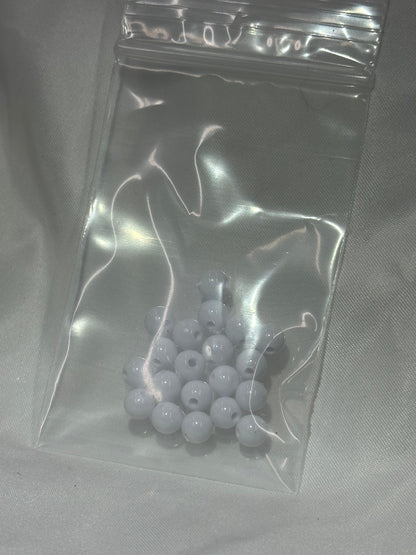 White 6mm Beads