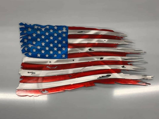 36" Tattered American Flag